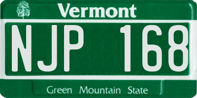 VT license plate NJP168