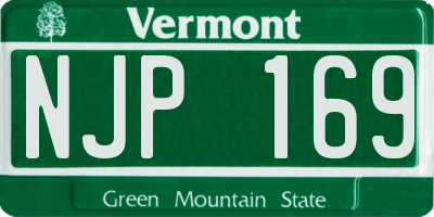 VT license plate NJP169