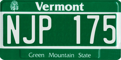 VT license plate NJP175