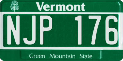 VT license plate NJP176