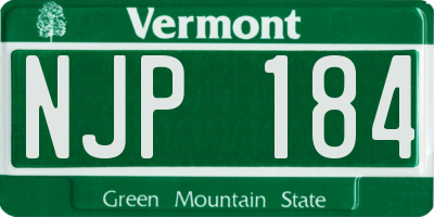 VT license plate NJP184