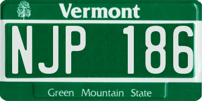 VT license plate NJP186