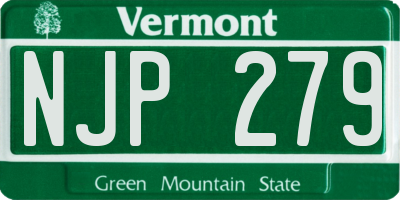 VT license plate NJP279
