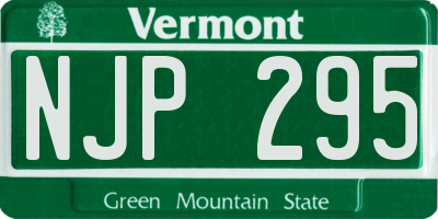 VT license plate NJP295