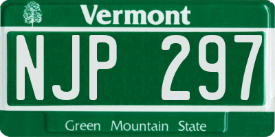 VT license plate NJP297