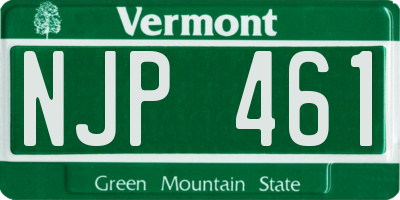 VT license plate NJP461