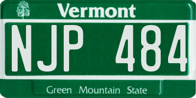 VT license plate NJP484