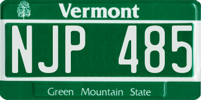 VT license plate NJP485