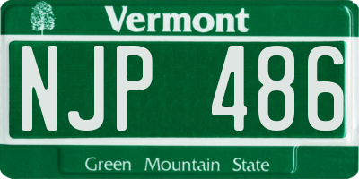 VT license plate NJP486