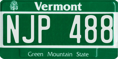 VT license plate NJP488