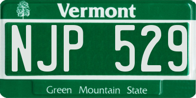VT license plate NJP529