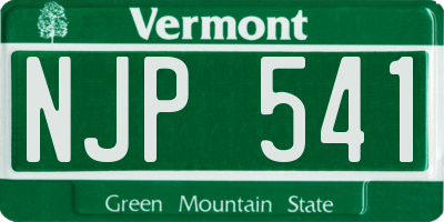 VT license plate NJP541