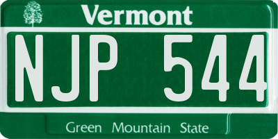 VT license plate NJP544