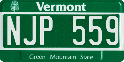 VT license plate NJP559