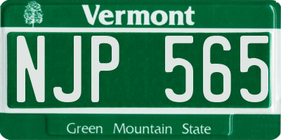 VT license plate NJP565