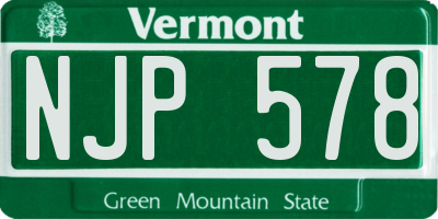 VT license plate NJP578