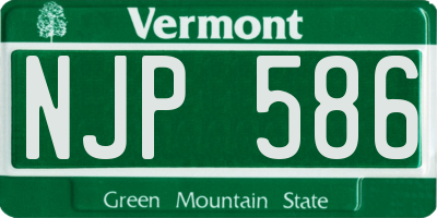 VT license plate NJP586