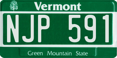 VT license plate NJP591