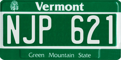 VT license plate NJP621