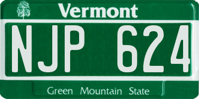 VT license plate NJP624