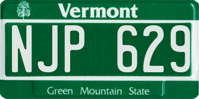 VT license plate NJP629