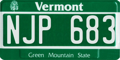 VT license plate NJP683
