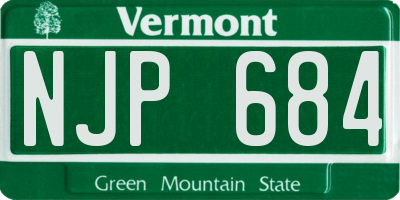VT license plate NJP684