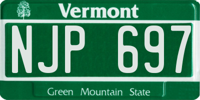 VT license plate NJP697
