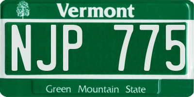 VT license plate NJP775