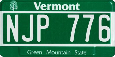 VT license plate NJP776