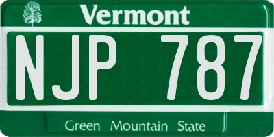 VT license plate NJP787