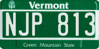 VT license plate NJP813
