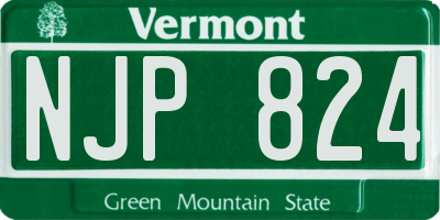 VT license plate NJP824