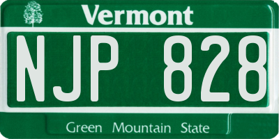 VT license plate NJP828