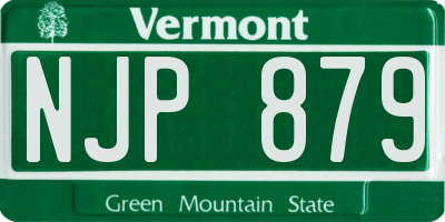 VT license plate NJP879