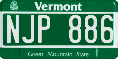 VT license plate NJP886