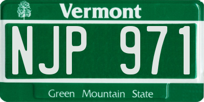 VT license plate NJP971
