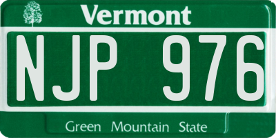 VT license plate NJP976