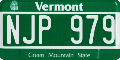 VT license plate NJP979