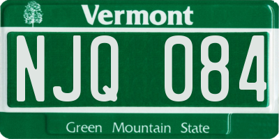 VT license plate NJQ084