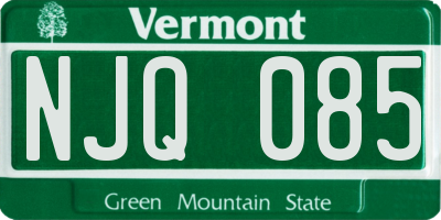 VT license plate NJQ085