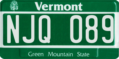 VT license plate NJQ089