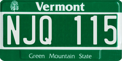 VT license plate NJQ115
