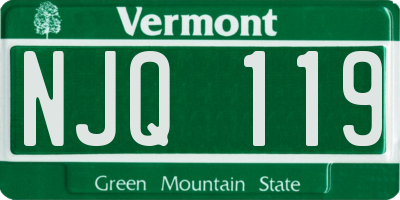 VT license plate NJQ119