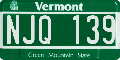 VT license plate NJQ139