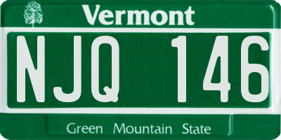 VT license plate NJQ146