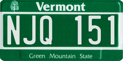 VT license plate NJQ151