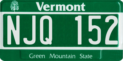 VT license plate NJQ152