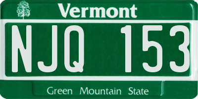 VT license plate NJQ153
