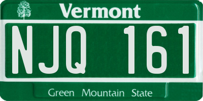 VT license plate NJQ161